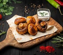 Шампиньоны на мангале