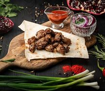Шашлык из куриных сердечек