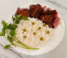 Свинина из дровяной печи с тайским рисом