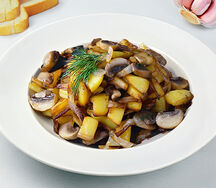 Картофель, жаренный с грибами