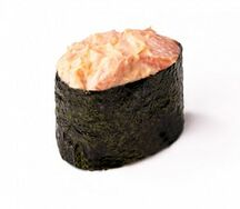 Острый гункан с креветкой