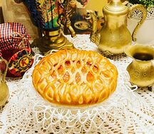 Пирог с персиком и яблоком