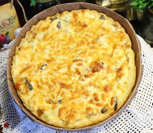 Киш с горбушей и сыром