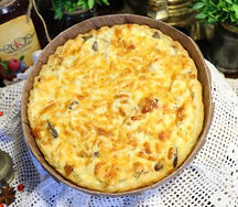 Киш с курицей и грибами
