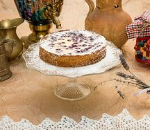 Киш ягодный в сметанной заливке