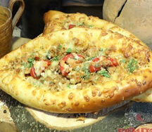 Пиде с мясом и овощами
