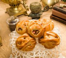 Мешочек с брусникой и яблоком