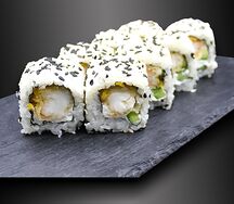 Ролл с креветками темпура 