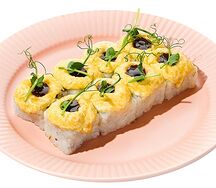 Запеченный с лососем терияки