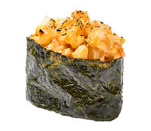 Опаленный гункан с креветкой