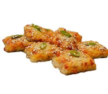 Суши-пицца с креветкой и крабом