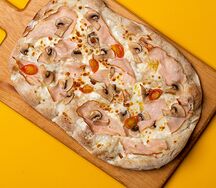 Римская пицца Ветчина и грибы большая