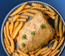 Деликатесные ребра из свинины с картофелем фри