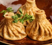 Жареные хинкали с говядиной