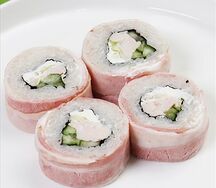 С курицей в беконе