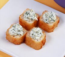С ветчиной, грибами и соусом тар-тар