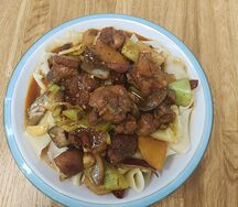 №408 Лапша с кусочками курятины