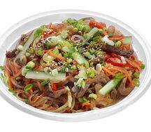 Чапче с мясом (Фунчоза жареная)