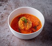 Мясные ежики в томатном соусе