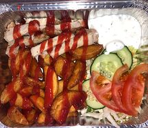 Мясо с картофельными дольками