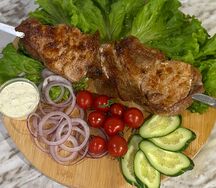 Шашлык на мангале из свинины 