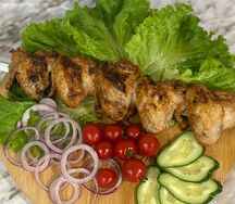 Шашлык на мангале из куриное мясо 