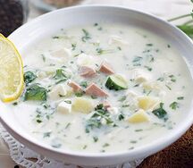 Окрошка с курочкой