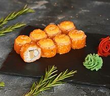 Запеченный ролл с креветкой