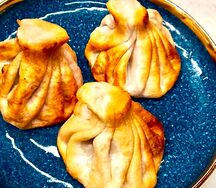 Хинкали жареные с говядиной