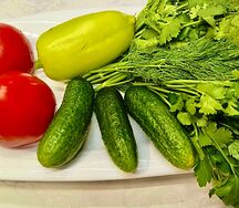 Овощной букет из свежих овощей 