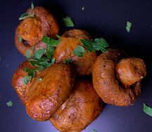 Грибы на мангале