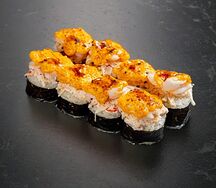 Запеченный ролл с креветкой