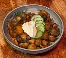 Картофель, жаренный с грибами