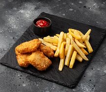 Куриные наггетсы с картофелем фри Цыпа