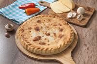 Пирог с сыром и грибами