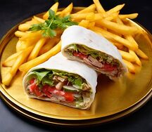 Мегашаурма с картошкой фри