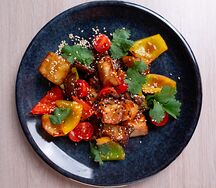 Хрустящие баклажаны с телятиной