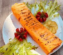 Шаурма с куриным филе в сырном лаваше на углях
