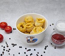 Жареные пельмени с ветчиной и сыром