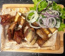 Шашлык из бараньих семечек