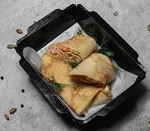 Блинчики с сыром и ветчиной