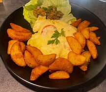 Куриная отбивная под сыром с грибами 