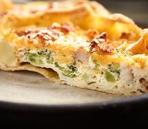 Тарт сытный Курица и брокколи