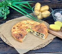 Пирог с картофелем и грибами