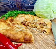 Пирог с мясом и капустой