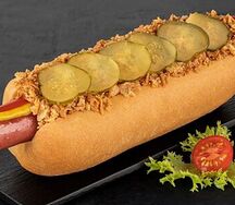 Датский хот-дог с колбаской чили гриль