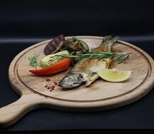 Форель радужная с овощами гриль