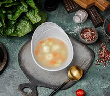 Суп картофельный с куриными фрикадельками