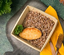 №6 Гречка с куриной котлетой