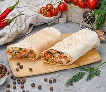 Шаурма со свининой на углях